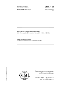OIML R 63 1994 Petroleum Measurement Tables