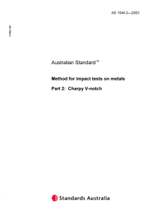 AS 1544.2&mdash;2003 Charpy V-notch Impact Test Standard