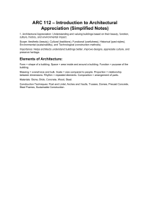 ARC 112: Introduction to Architectural Appreciation