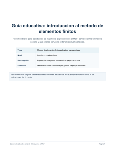 Gu&iacute;a educativa: Introducci&oacute;n al m&eacute;todo de elementos finitos