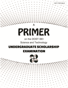 DOST-SEI Scholarship Exam Primer: Sample Tests & Prep Guide