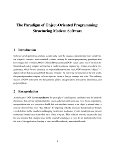 Object-Oriented Programming: Core Concepts & Pillars