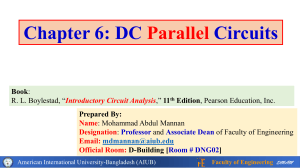 Chapter 6: DC Parallel Circuits - Boylestad Textbook