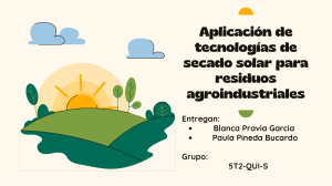 Tecnolog&iacute;as de secado solar para residuos agroindustriales