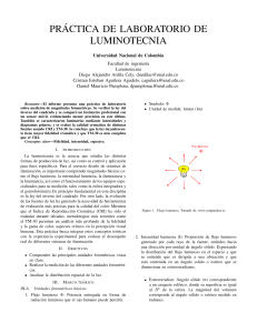 Pr&aacute;ctica de Laboratorio: Mediciones de Iluminaci&oacute;n