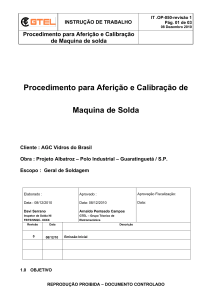 Procedimento de Calibra&ccedil;&atilde;o de M&aacute;quina de Solda | GTEL