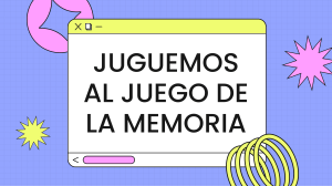 Jugemos al Juego de la Memoria - Gu&iacute;a de Juegos