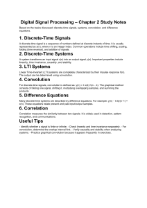 Digital Signal Processing Chapter 2 Study Notes