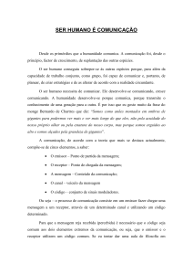 Ser Humano &eacute; Comunica&ccedil;&atilde;o: A Import&acirc;ncia da Comunica&ccedil;&atilde;o na Vida Humana
