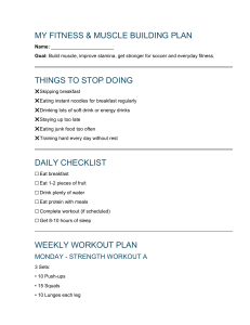 My Fitness & Muscle Building Plan: Soccer & Everyday Fitness