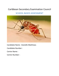CSEC School Based Assessment: Dengue Fever in Guyana