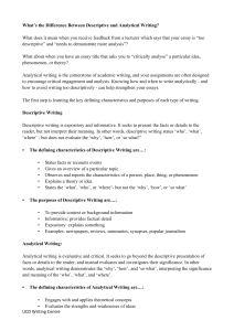 Descriptive vs Analytical Writing: Key Differences