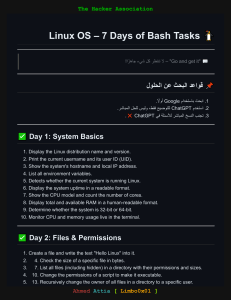 7 Days of Bash Tasks for Linux OS