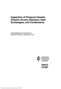 API 572: Pressure Vessel Inspection Guidelines
