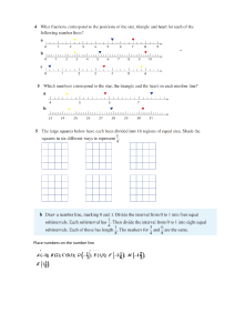 Math Fractions Number Line Problems Workbook