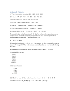 Arithmetic Problems Workbook
