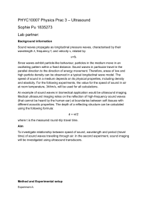 Physics Lab Report: Ultrasound Experiments