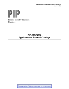 PIP CTSE1000: Application of External Coatings