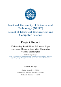 Enhancing Real-Time Pakistani Sign Language Recognition with Computer Vision