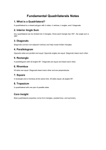Fundamental Quadrilaterals Notes: Properties & Definitions
