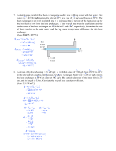 Heat Exchanger Problems with Solutions