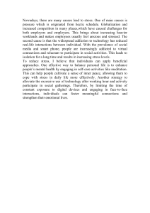 Causes of Stress and Effective Solutions