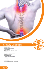 First Aid Manual: Injury Conditions