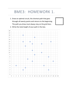 BME3 Homework 1: Optimal Circuit Path