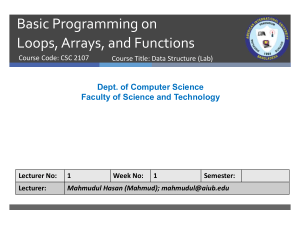 Basic Programming: Loops, Arrays, Functions Lab Guide
