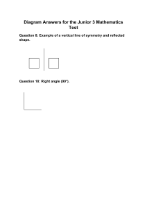 Junior 3 Math Test Answers: Symmetry, Angles, Routes