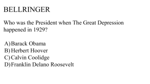 Great Depression & New Deal Lesson Plan
