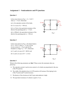 Assignment 1: Semiconductor and PN Junctions