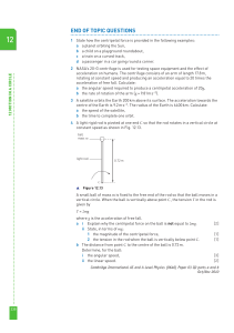Physics Circular Motion Questions - Cambridge AS/A Level