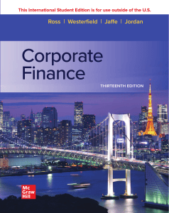 Corporate Finance 13th Edition Textbook