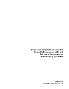 SEMATECH Guide: Contamination Control in Semiconductor Equipment