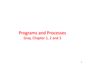 Programs and Processes: Operating System Concepts