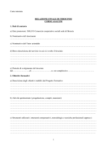 Relazione Finale di Tirocinio Corso ASACOM Template