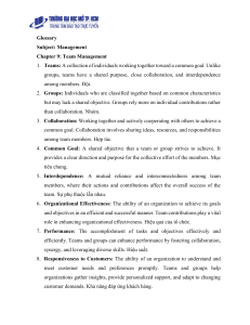 Team Management Glossary: Key Terms & Definitions