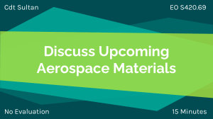 Upcoming Aerospace Materials Discussion