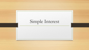 Simple Interest: Definitions and Formula