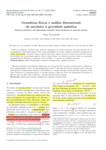 Grandezas f&iacute;sicas y an&aacute;lisis dimensional: de la mec&aacute;nica a la gravedad cu&aacute;ntica