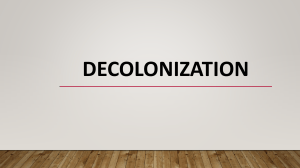 Decolonization: Cartesian Dualism and Anthropocentrism