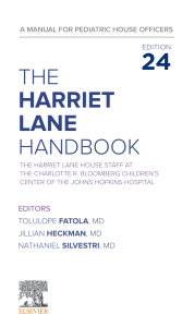Harriet Lane Handbook 24th Edition Pediatric Reference
