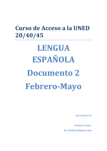 Libro de texto de gram&aacute;tica espa&ntilde;ola para el curso de acceso a la UNED