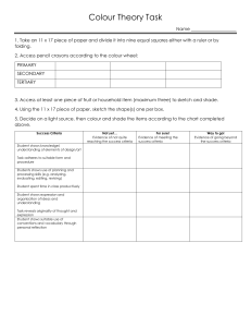 Colour Theory Art Task Worksheet