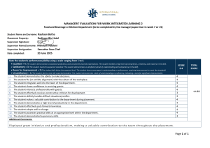 Work-Integrated Learning Evaluation Form