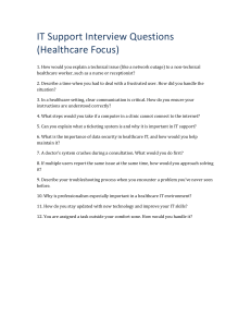IT Support Interview Questions (Healthcare Focus)