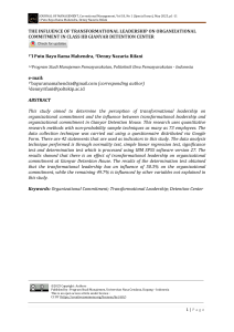 Transformational Leadership Impact on Organizational Commitment in Detention Center