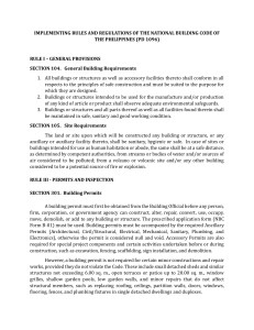 National Building Code of the Philippines (PD 1096) Rules