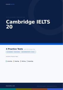 Cambridge IELTS 20 Practice Tests Academic